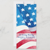 Amerikaanse vlag Memorial Prayer Funeral Bladwijze (Voorkant)
