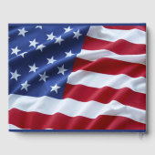 Amerikaanse vlag Memorial Red White Blue Patriotic Gastenboek (Achterkant)