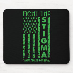 Amerikaanse vlag Mental Health Awareness Green Muismat