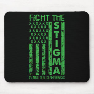 Amerikaanse vlag Mental Health Awareness Green Muismat