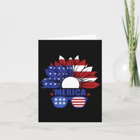 Amerikaanse vlag Merica 4 juli Onafhankelijkheidsd Kaart (Voorkant)