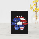 Amerikaanse vlag Merica 4 juli Onafhankelijkheidsd Kaart (Gele Bloem)