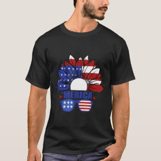 Amerikaanse vlag Merica 4 juli Onafhankelijkheidsd T-shirt