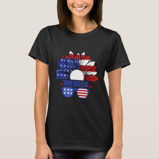 Amerikaanse vlag Merica 4 juli Onafhankelijkheidsd T-shirt