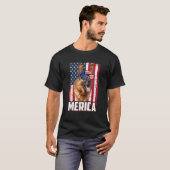 Amerikaanse Vlag Merica Duitse Herder 4 juli T-shirt (Voorkant volledig)