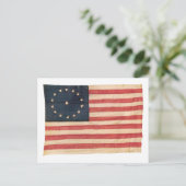 Amerikaanse vlag met 15 sterren briefkaart (Staand voorkant)