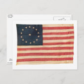 Amerikaanse vlag met 15 sterren briefkaart (Voorkant / Achterkant)