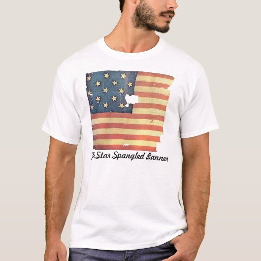 Amerikaanse vlag met 15 sterren - Star Spangled ba T-shirt (Voorkant)