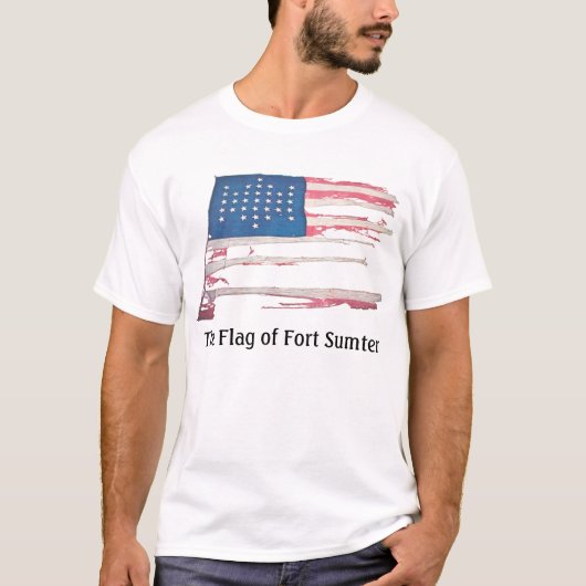 Amerikaanse vlag met 33 sterren - Fort Sumter T-shirt (Voorkant)