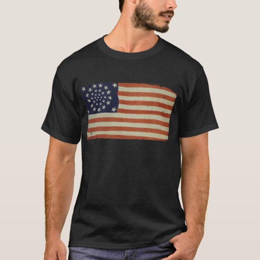 Amerikaanse vlag met 34 sterren t-shirt (Voorkant)