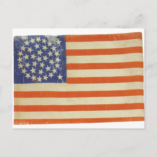 Amerikaanse vlag met 38 sterren briefkaart (Voorkant)
