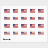 Amerikaanse vlag met 48 sterren Whipple Ronde Sticker (Vel)