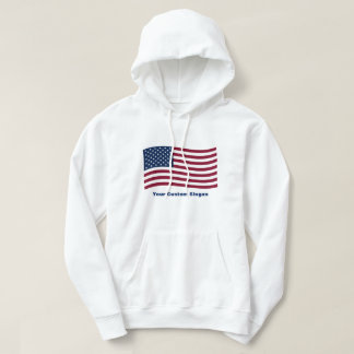 Amerikaanse vlag met aangepaste slogan hoodie