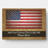 Amerikaanse vlag met aangepaste tekst Fotoplaat (voorkant)