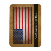  Amerikaanse vlag met aangepaste tekst Magneet (Verticaal)
