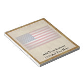  Amerikaanse vlag met aangepaste tekst Notitieblok (Schuin)