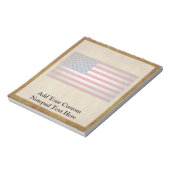  Amerikaanse vlag met aangepaste tekst Notitieblok (Linkerzijde)
