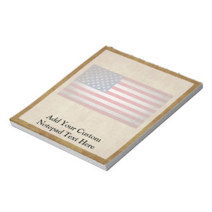  Amerikaanse vlag met aangepaste tekst Notitieblok