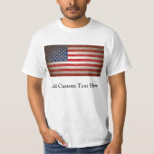 Amerikaanse vlag met aangepaste tekst T-shirt (Voorkant)