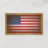 Amerikaanse vlag met aangepaste tekst Visitekaartje (Achterkant)
