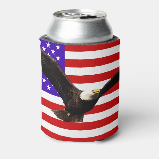 Amerikaanse vlag met adelaar VS Blikjeskoeler (Blikje Achterkant)