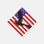 Amerikaanse vlag met adelaar VS Servetten (Hoek)