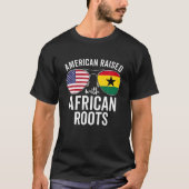 Amerikaanse vlag met Afrikaanse wortels Amerikaans T-shirt (Voorkant)