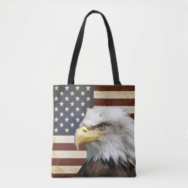  Amerikaanse vlag met American Eagle Favor Tote Bag