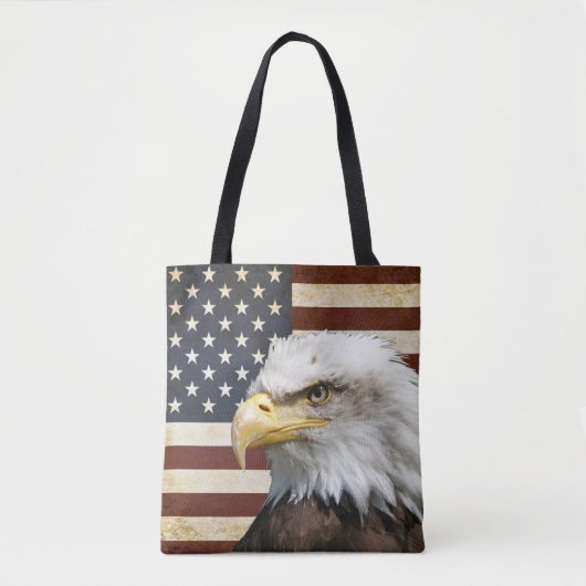 Amerikaanse vlag met American Eagle Favor Tote Bag (Voorkant)