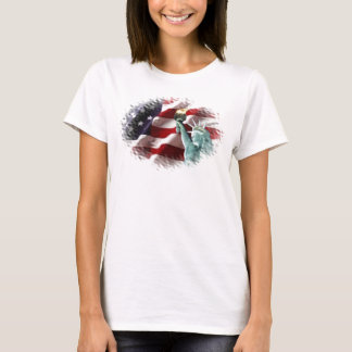 Amerikaanse vlag met American Eagle & Lady Liberty T-shirt