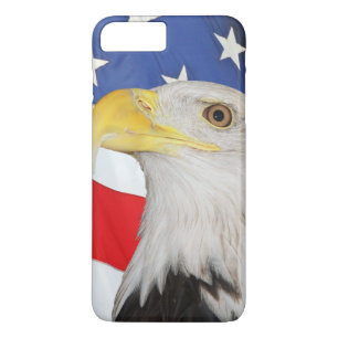 Amerikaanse vlag met Amerikaanse adelaar iPhone 8/7 Plus Hoesje