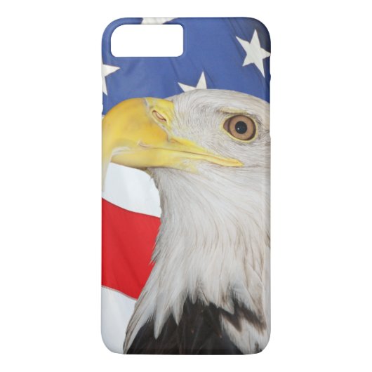 Amerikaanse vlag met Amerikaanse adelaar Case-Mate iPhone Case (Achterkant)