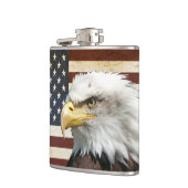 Amerikaanse vlag met Amerikaanse adelaar Heupfles (Links)
