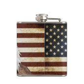 Amerikaanse vlag met Amerikaanse adelaar Heupfles (Achterkant)