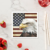 Amerikaanse vlag met Amerikaanse adelaar Servet (Insitu)