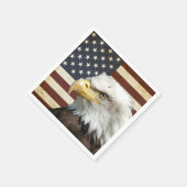 Amerikaanse vlag met Amerikaanse adelaar Servet (Hoek)