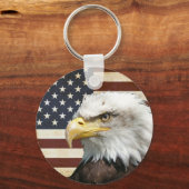  Amerikaanse vlag met Amerikaanse adelaar Sleutelhanger (Voorkant)