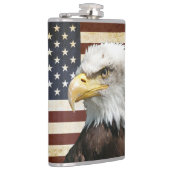  Amerikaanse vlag met Amerikaanse adelfles Heupfles (Rechts)