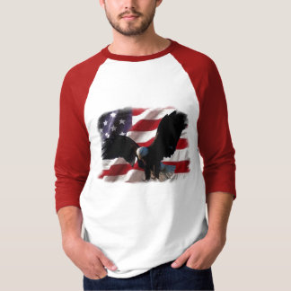 Amerikaanse vlag met Amerikaanse Bald Eagle T-shirt