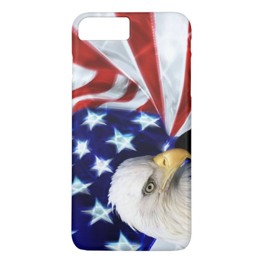 Amerikaanse vlag met Amerikaanse zeearend patriott Case-Mate iPhone Case (Achterkant)