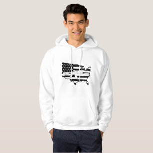 Amerikaanse vlag met AR-pistool Hoodie