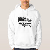 Amerikaanse vlag met AR-pistool Hoodie (Voorkant)