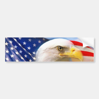 Amerikaanse vlag met Bald Eagle Bumpersticker