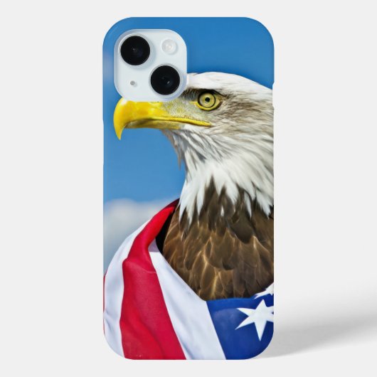 Amerikaanse vlag met Bald Eagle Case-Mate iPhone Case (Achterkant)