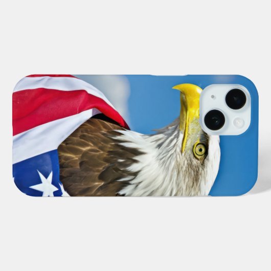 Amerikaanse vlag met Bald Eagle Case-Mate iPhone Case (Achterkant (horizontaal))