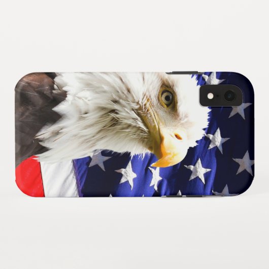 Amerikaanse vlag met Bald Eagle Case-Mate iPhone Case (Achterkant (horizontaal))