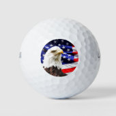 Amerikaanse vlag met Bald Eagle Golfballen (Voorkant)
