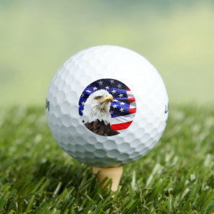 Amerikaanse vlag met Bald Eagle Golfballen