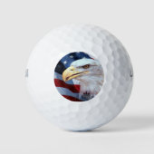 Amerikaanse vlag met Bald Eagle Golfballen (Voorkant)