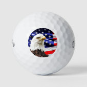 Amerikaanse vlag met Bald Eagle Golfballen (Voorkant)